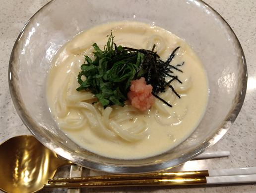 明太クリームおうどん